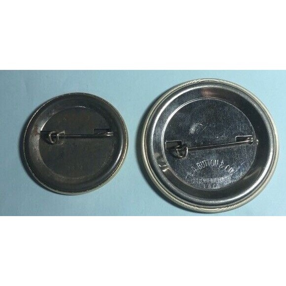 1984 Los Angeles OLYMPICS, 2 Buttons ,Sam The Eagle Mascot  & Moving Star logo - Picture 4 of 4